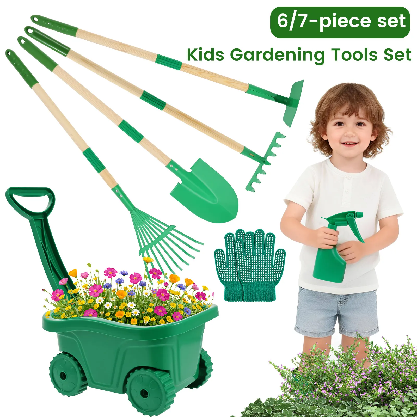 Gardening Tools For Toddlers - 6/7Pcs Kids Gardening Tools Set Metal