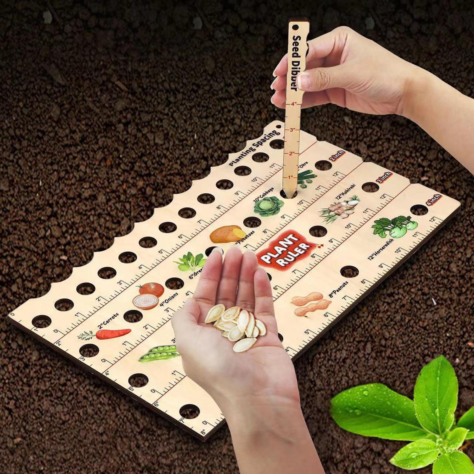 Wooden Plant Spacing Ruler Gar - Gardening Tools Wooden 评论和价格