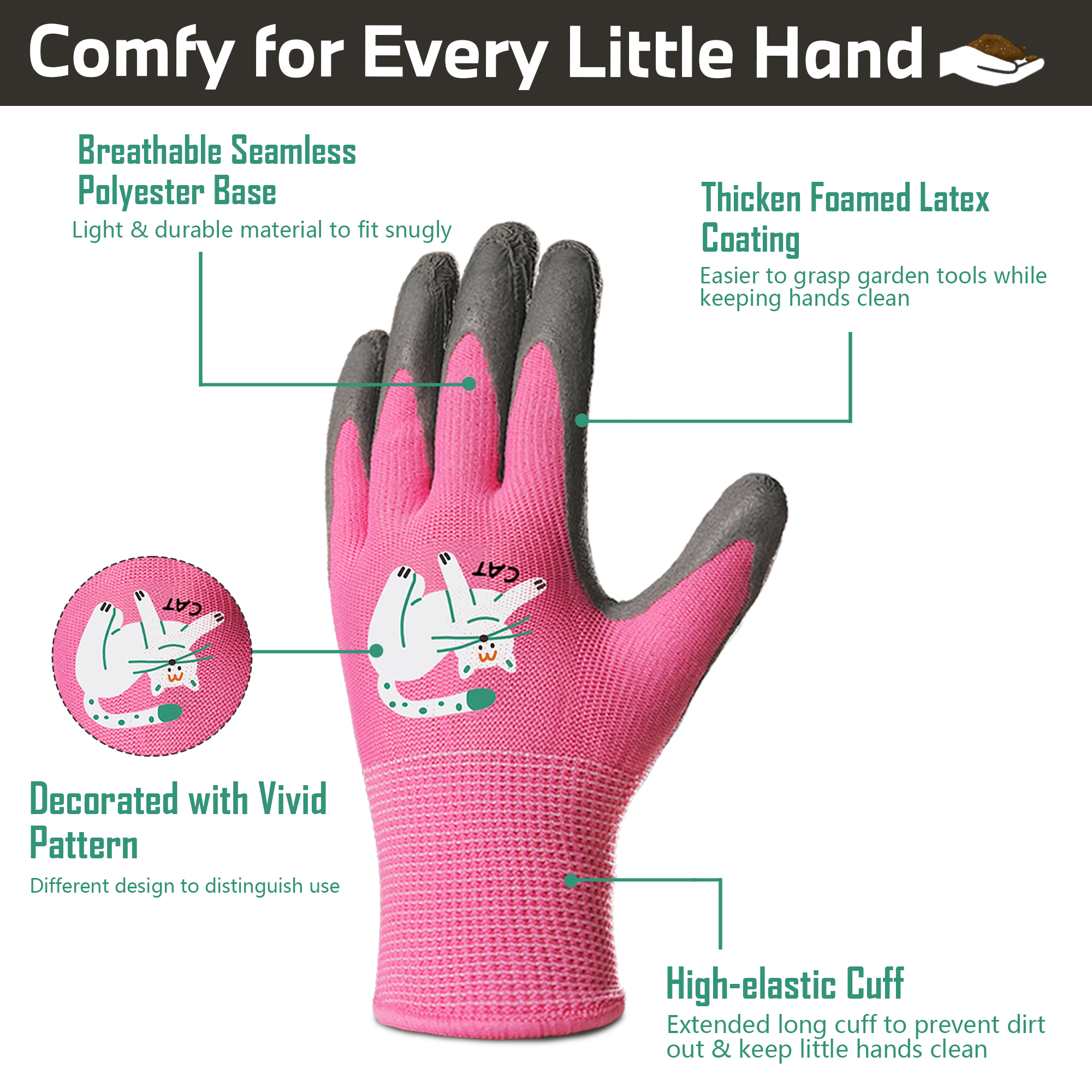 4 Pairs Kids Gardening Gloves  - Gardening Tools For Toddlers 评论和价格