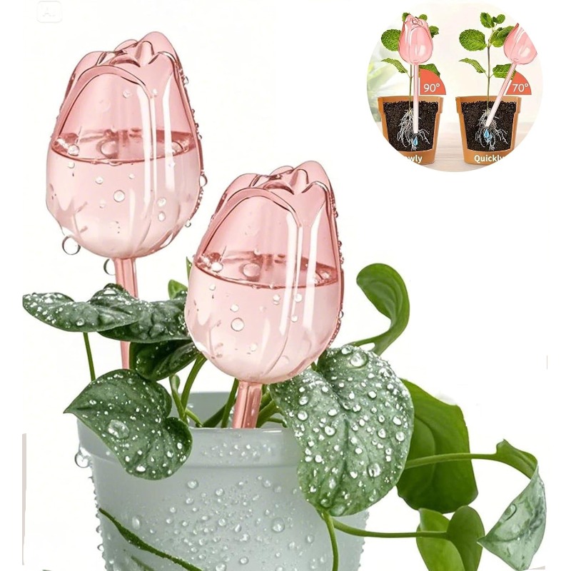 Pink Tulip Plant Watering Ball - Gardening Tools Pink 评论和价格