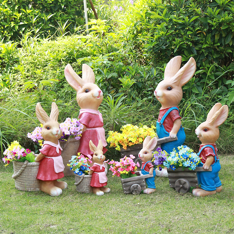 rabbit flower tank ornament, g - Gardening Tools Sketch 评论和价格