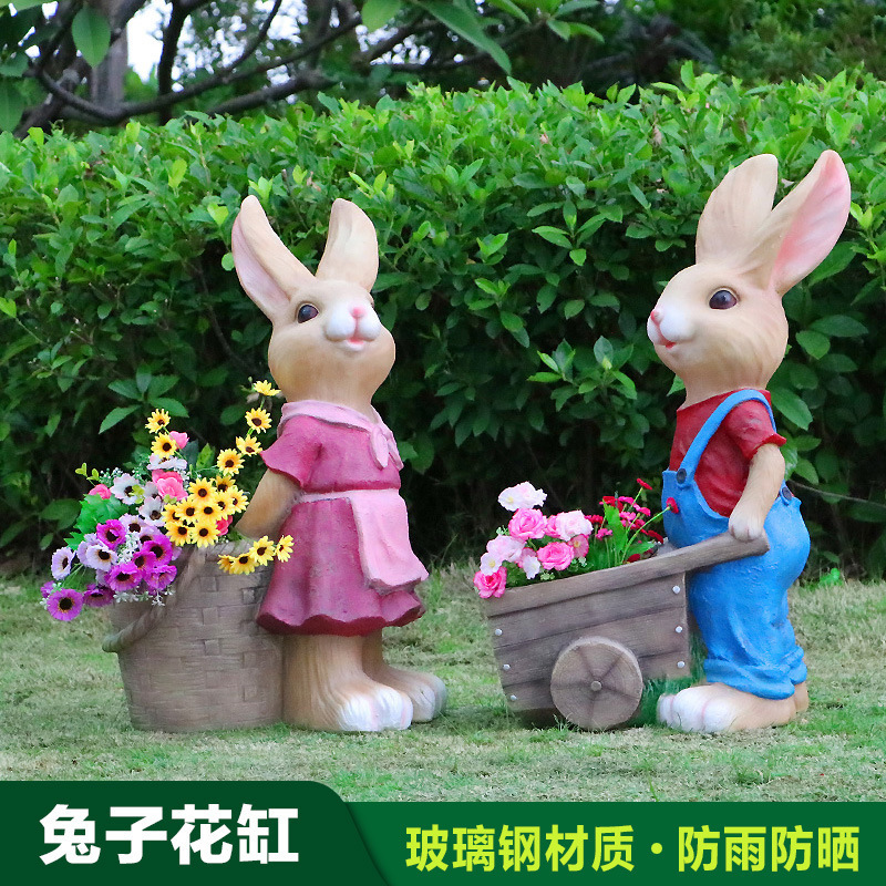 rabbit flower tank ornament, g - Gardening Tools Sketch 评论和价格