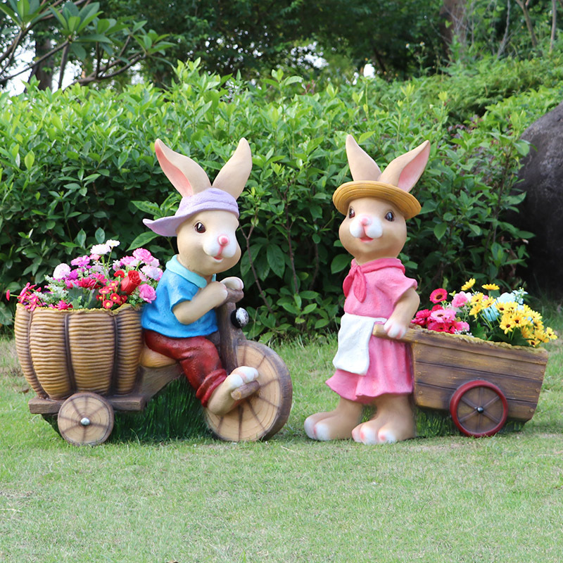 rabbit flower tank ornament, g - Gardening Tools Sketch 评论和价格