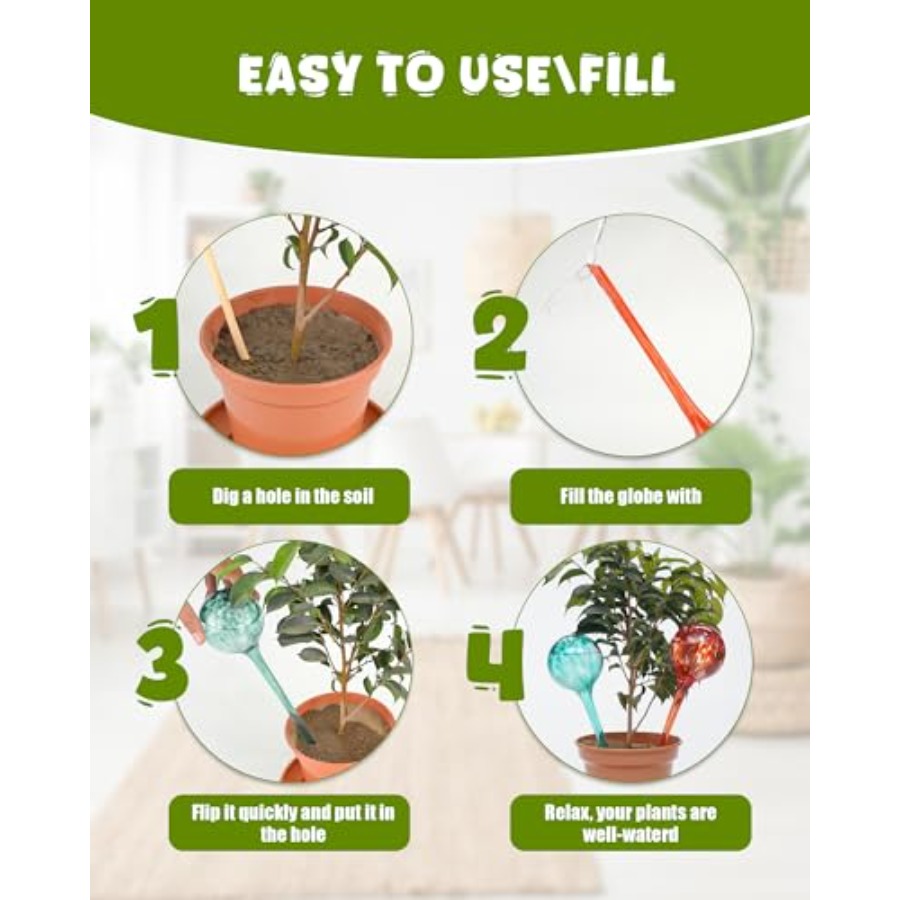 Iridescent Self Watering Globe - Self-Watering Planter 评论和价格