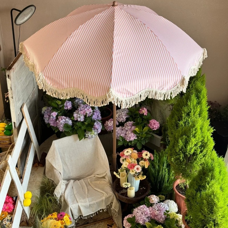 ZBN Pink Striped Garden Sun Um - Gardening Tools Pink 评论和价格