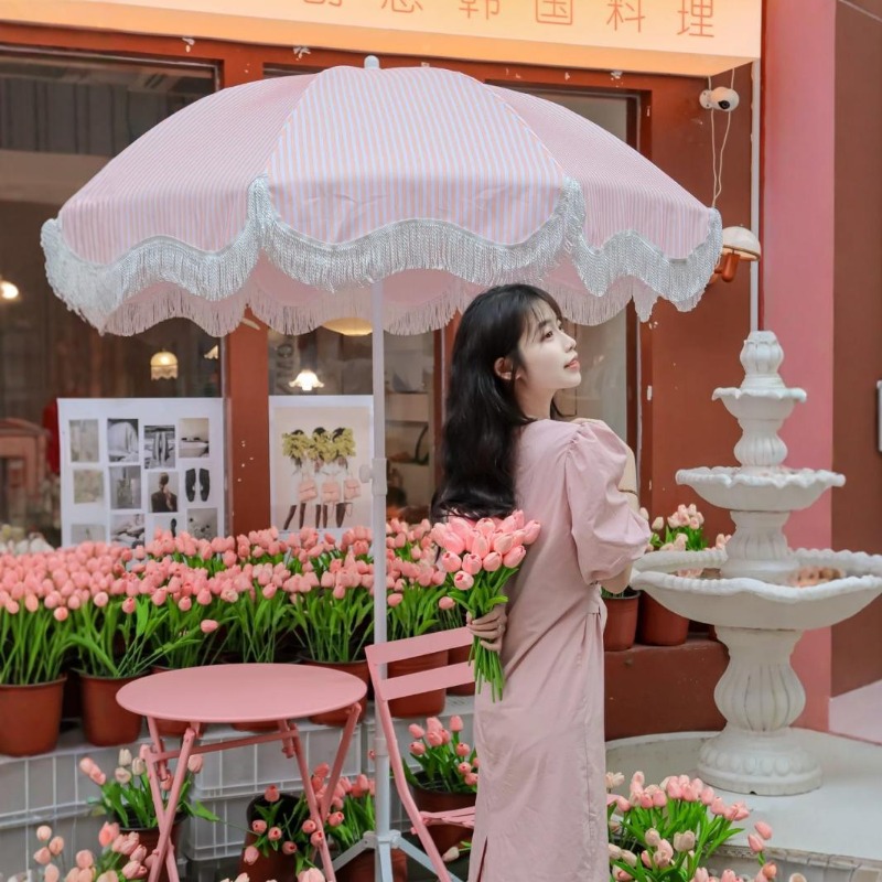 ZBN Pink Striped Garden Sun Um - Gardening Tools Pink 评论和价格