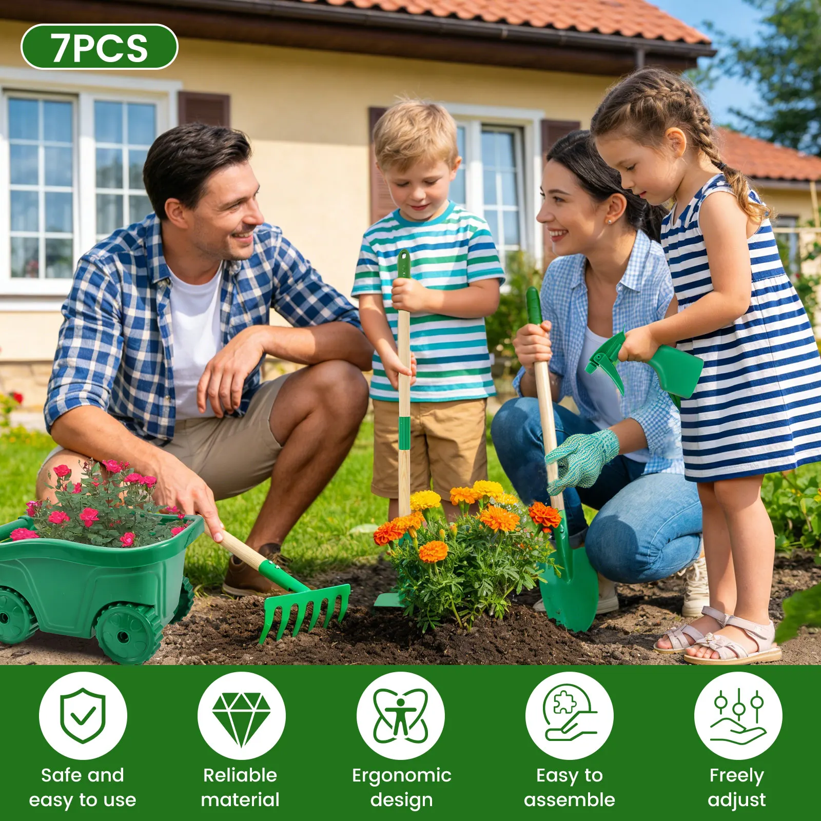 6/7Pcs Kids Gardening Tools Se - Gardening Tools For Toddlers 评论和价格