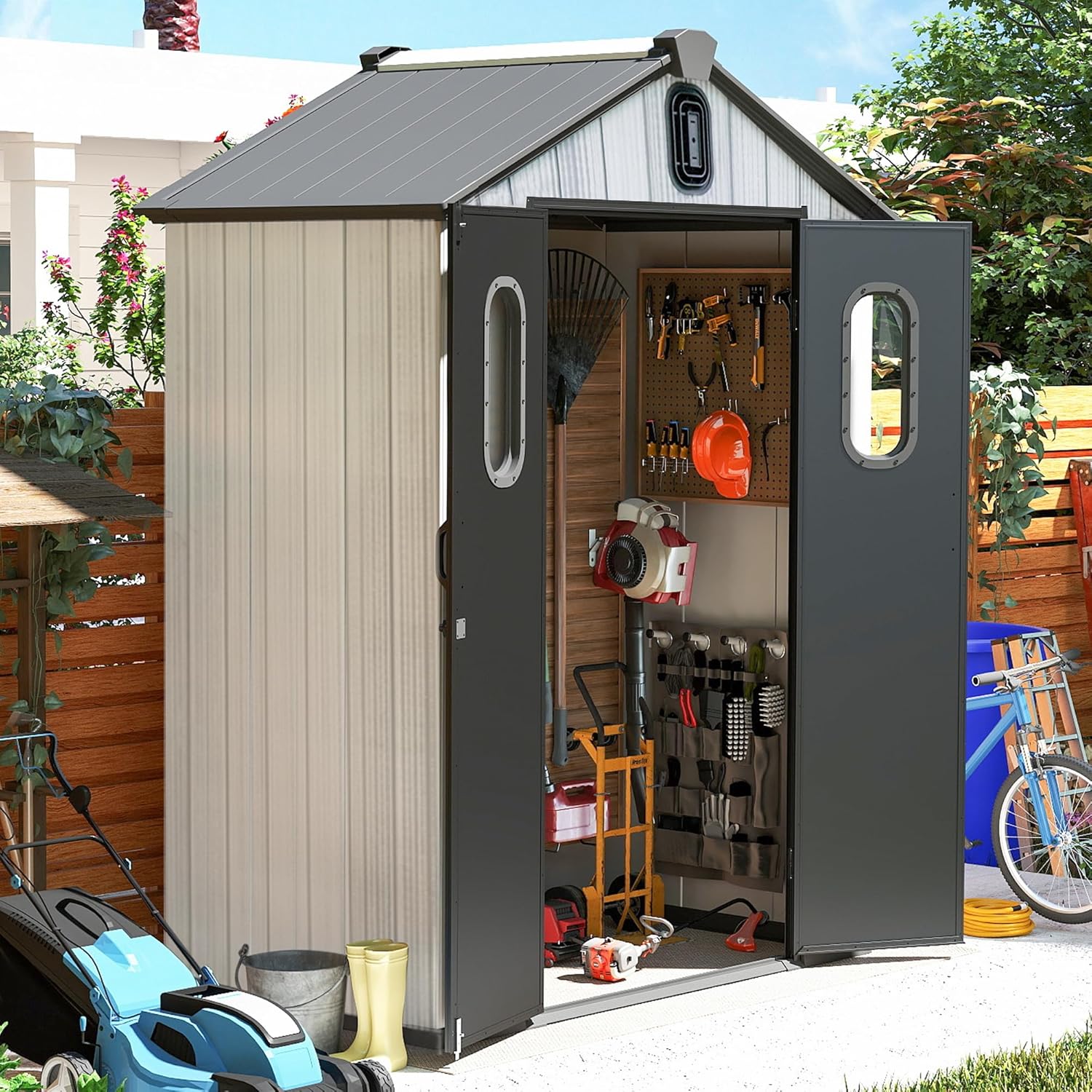 5x3 FT Resin Storage Shed All  - Gardening Tool 评论和价格