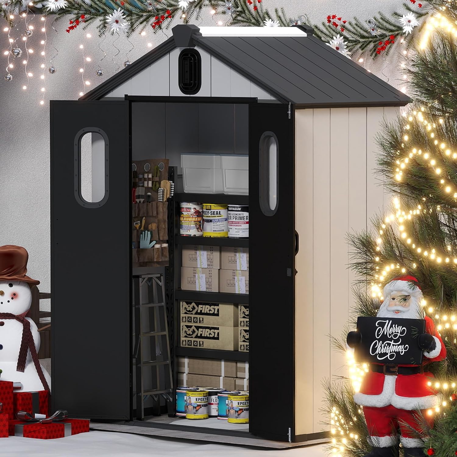 5x3 FT Resin Storage Shed All  - Gardening Tool 评论和价格