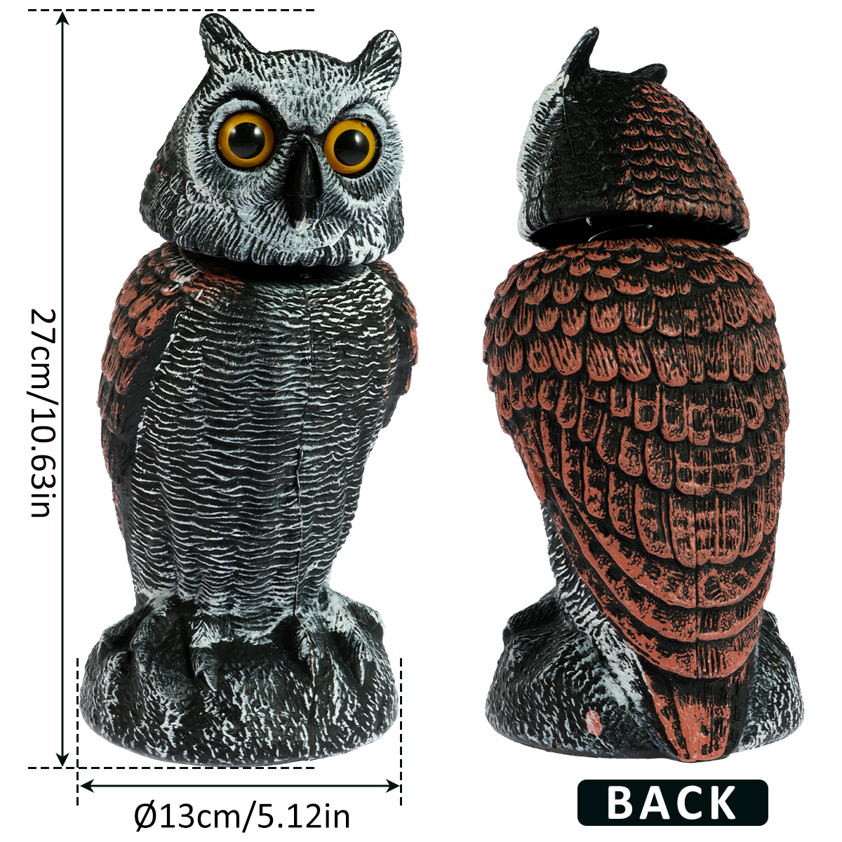 Fake Owl Decoy Plastic Owl Sca - Gardening Tools Store 评论和价格