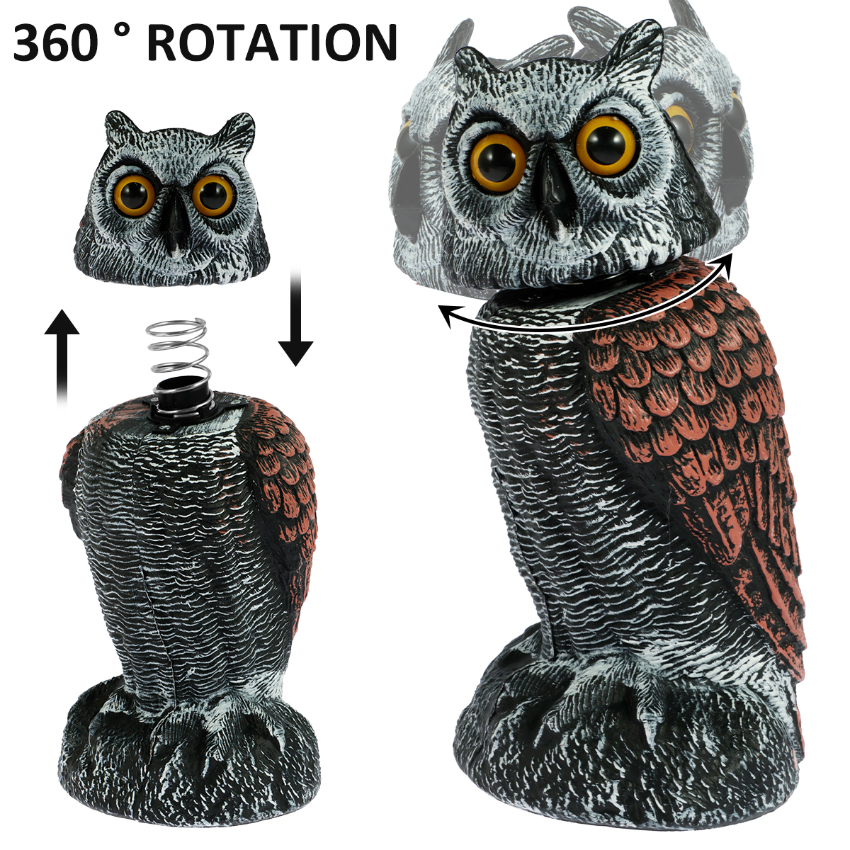 Fake Owl Decoy Plastic Owl Sca - Gardening Tools Store 评论和价格