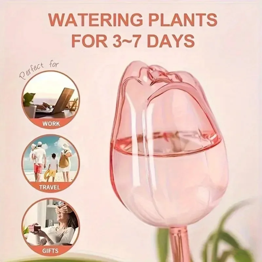 Pink Tulip Plant Watering Ball - Gardening Tools Pink 评论和价格