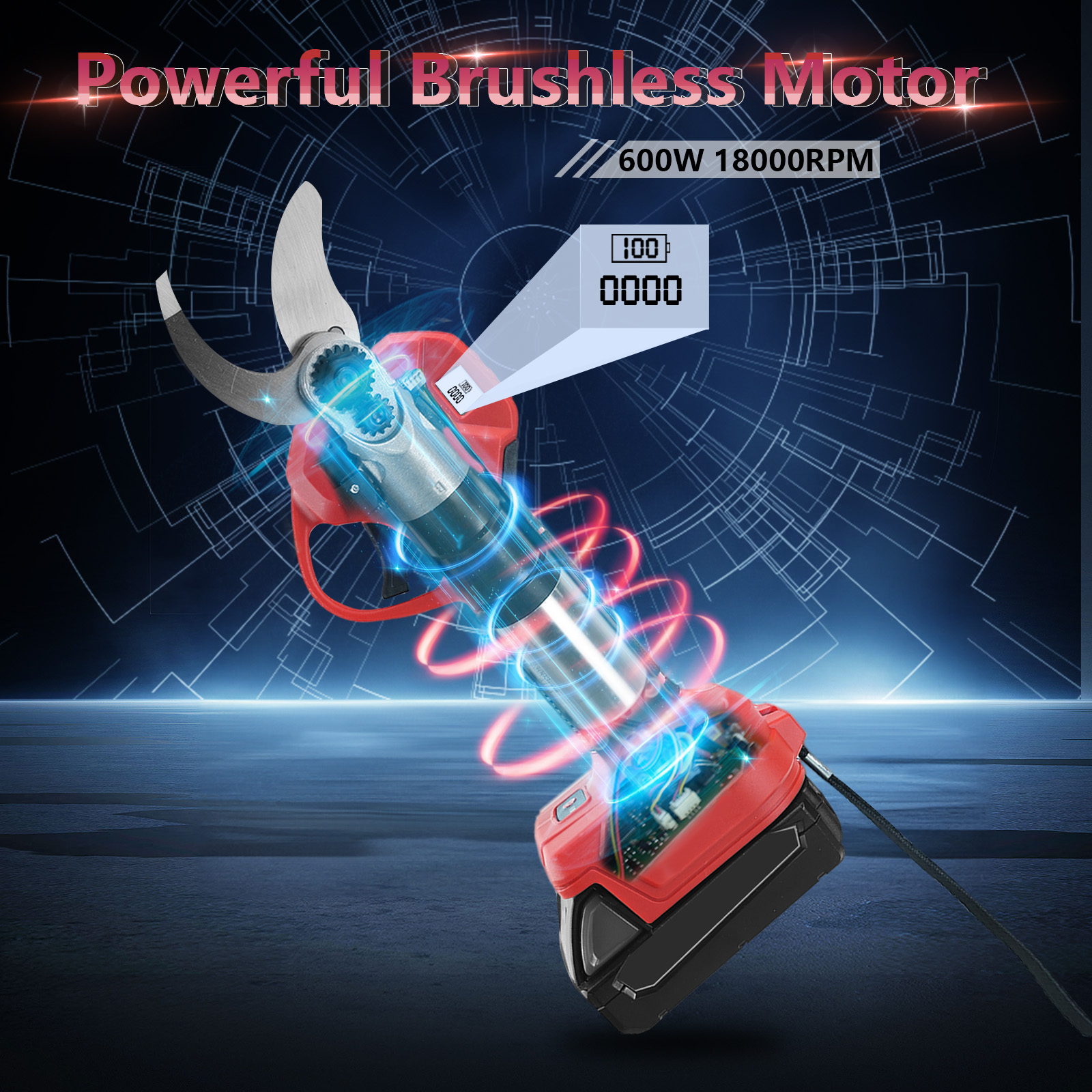 30mm Brushless Electric Prunin - Gardening Tool Diy 评论和价格