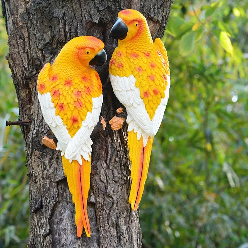 Resin Parrot Statue Wall Mount - Gardening Tools Store 评论和价格