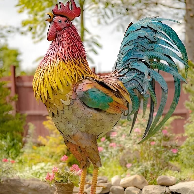 30cm Garden Metal Iron Rooster - Gardening Tools Store 评论和价格