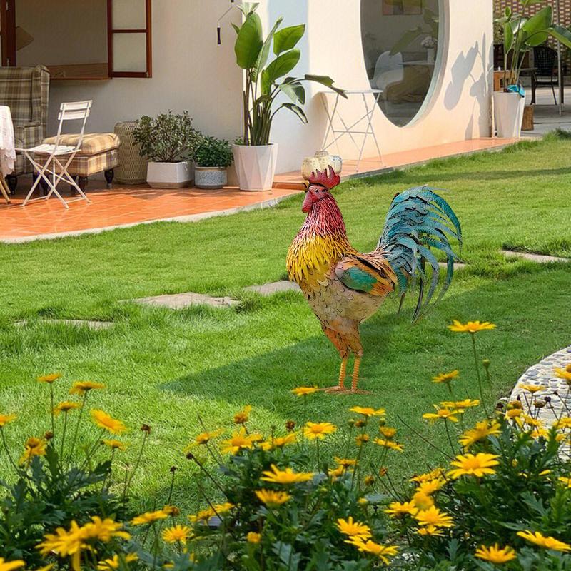 30cm Garden Metal Iron Rooster - Gardening Tools Store 评论和价格