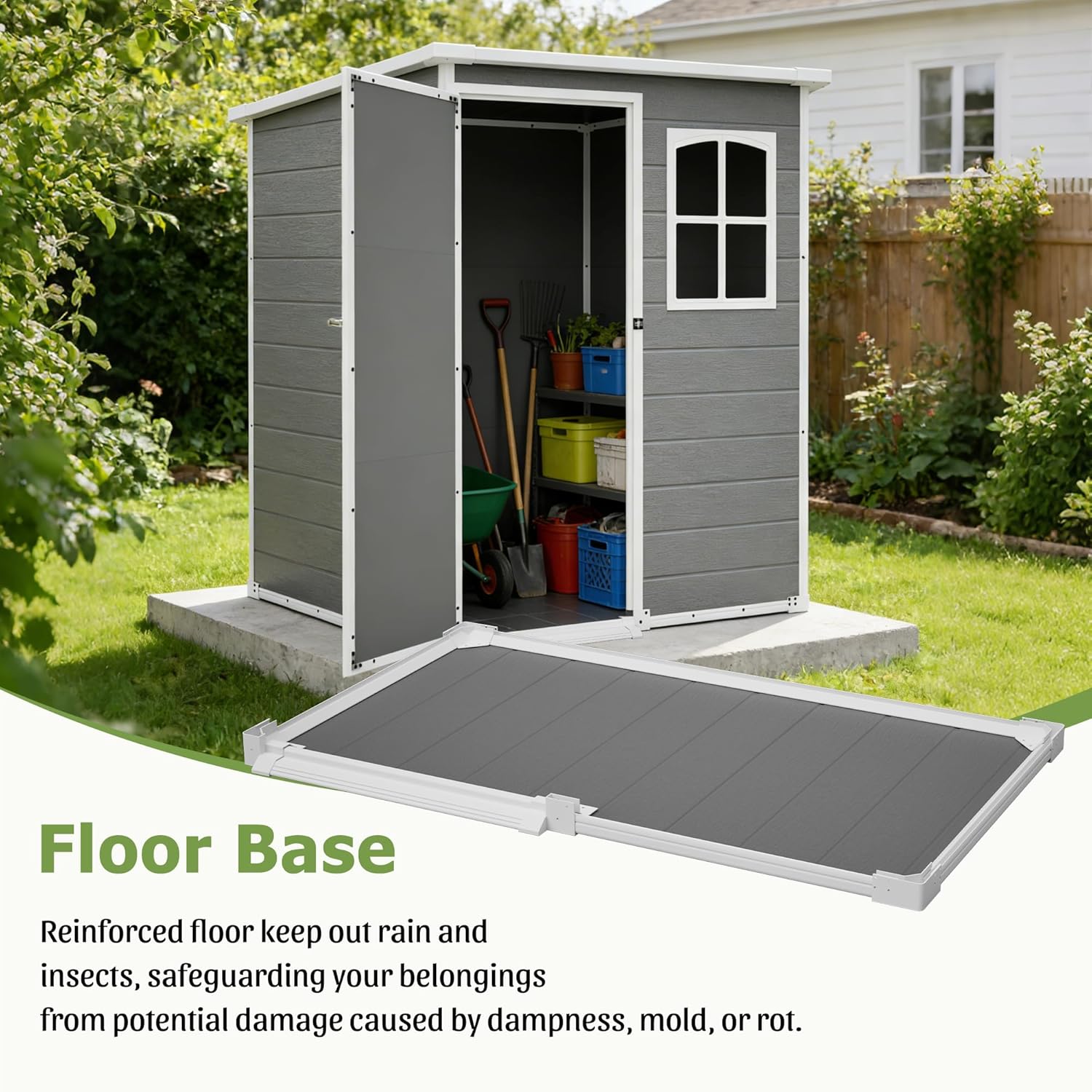 Resin Outdoor Storage Shed Kit - Gardening Tool 评论和价格