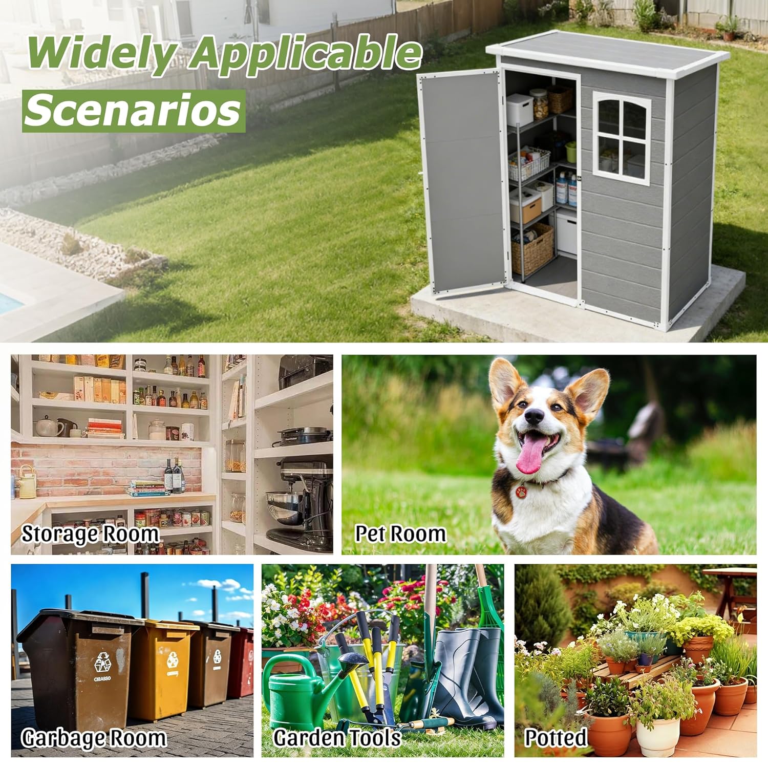 Resin Outdoor Storage Shed Kit - Gardening Tool 评论和价格