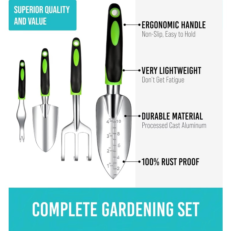 9 Pcs Ergonomic Garden Tool Se - Gardening Yard Tools 评论和价格