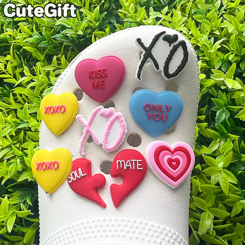 1pcs Heart Shoe Charms Rainbow - Gardening Tools Pink 评论和价格
