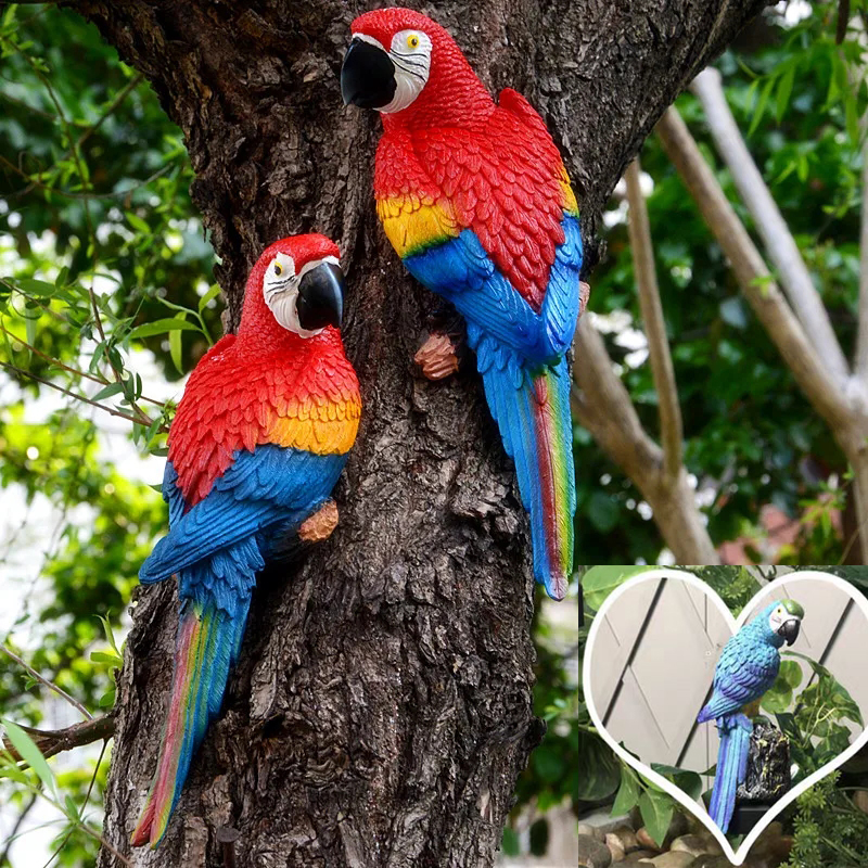 Simulation Resin Parrot Statue - Gardening Tools Store 评论和价格