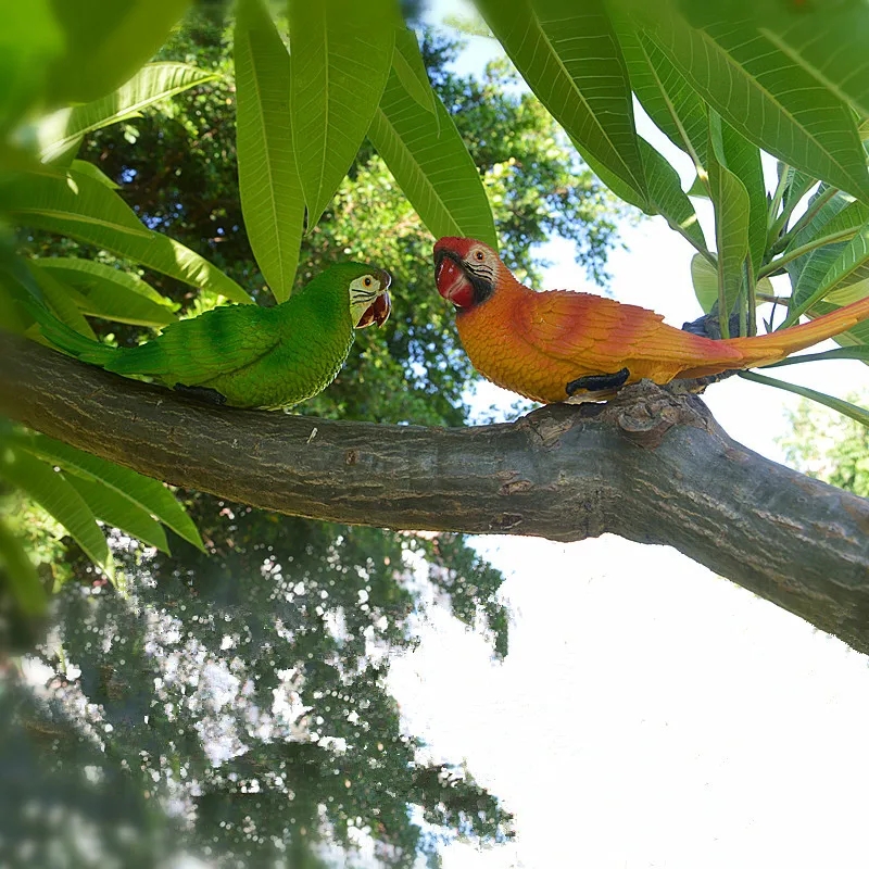 Simulation Resin Parrot Statue - Gardening Tools Store 评论和价格