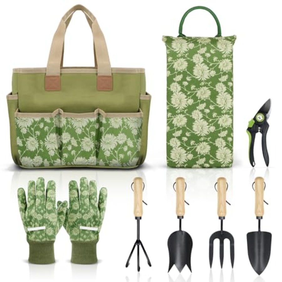 Garden Tools Set, 8 Piece, Hea - Gardening Tools Wooden 评论和价格