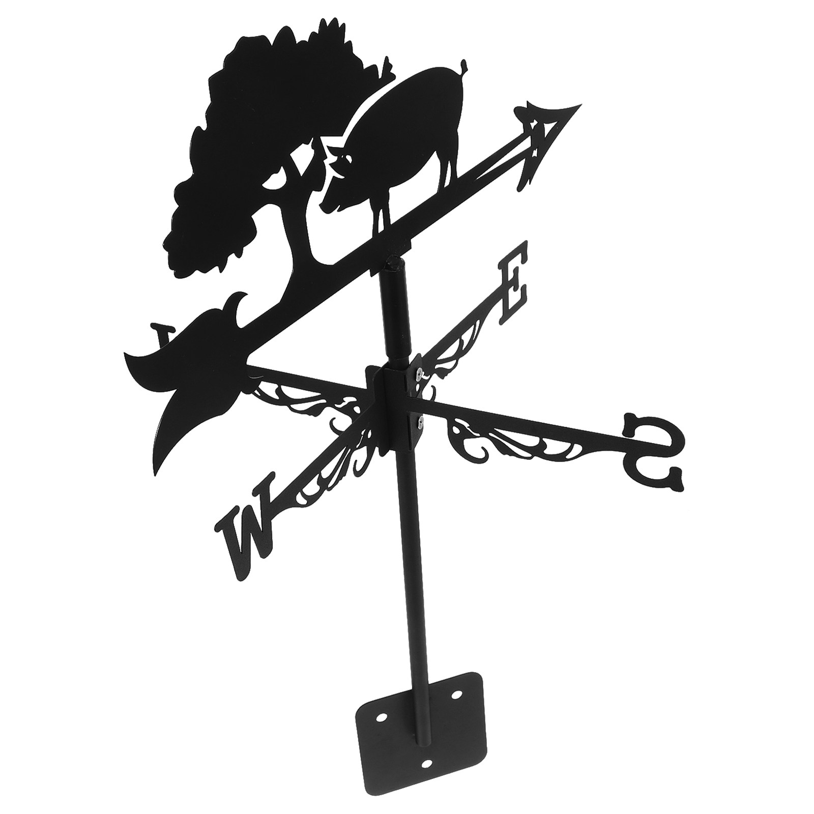 Pig Weathervane Iron Wind Vane - Gardening Yard Tools 评论和价格