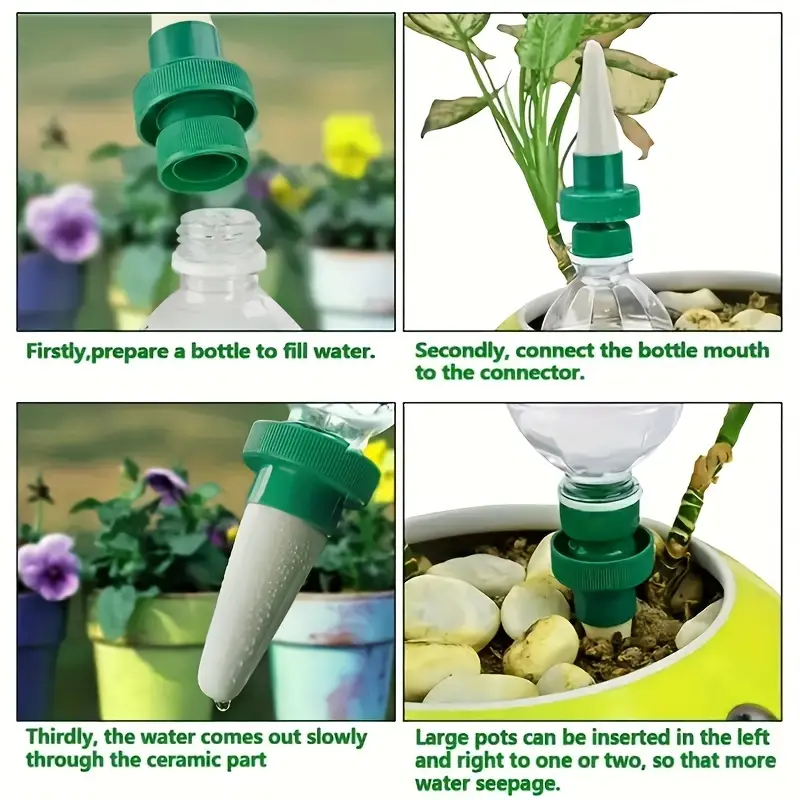 4Pcs Automatic Plant Drip Irri - Root Watering Spike 评论和价格