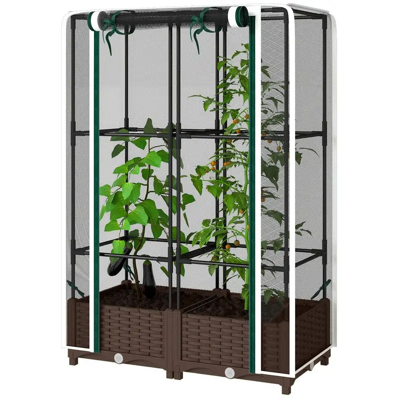 Raised Garden Bed with Trellis - Self-Watering Planter 评论和价格