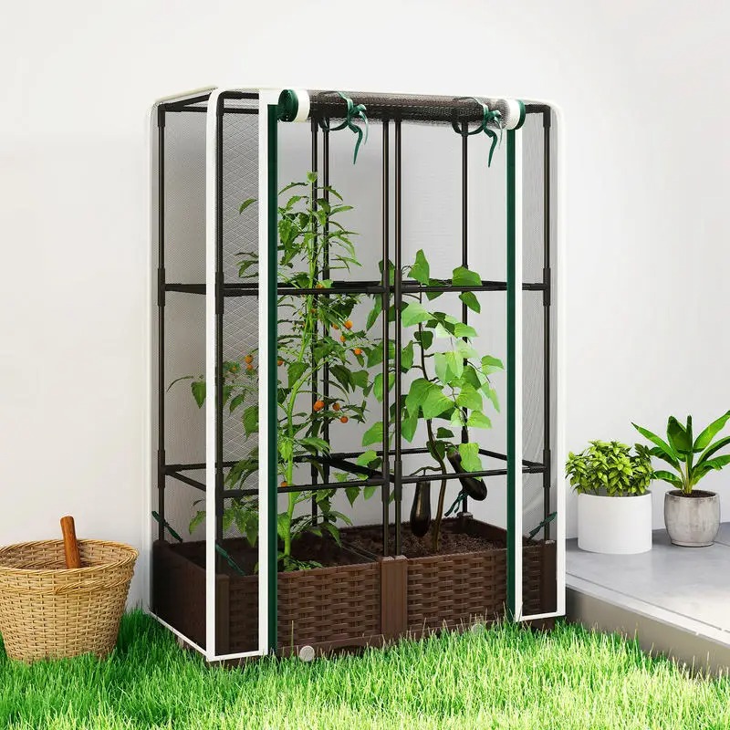 Raised Garden Bed with Trellis - Self-Watering Planter 评论和价格