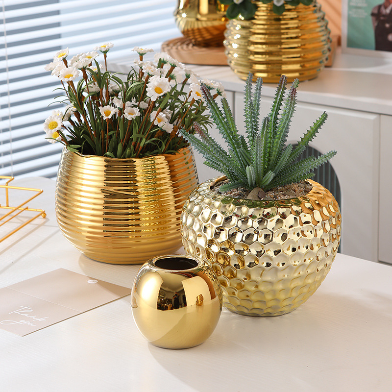Office gold ceramic flower pot - Orchid Potting Mix 评论和价格