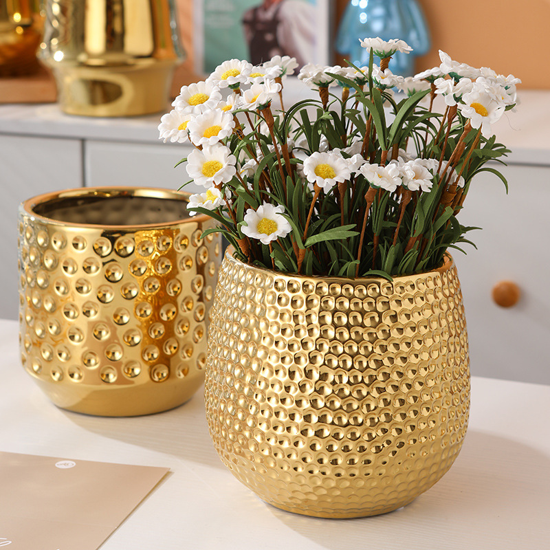 Office gold ceramic flower pot - Orchid Potting Mix 评论和价格