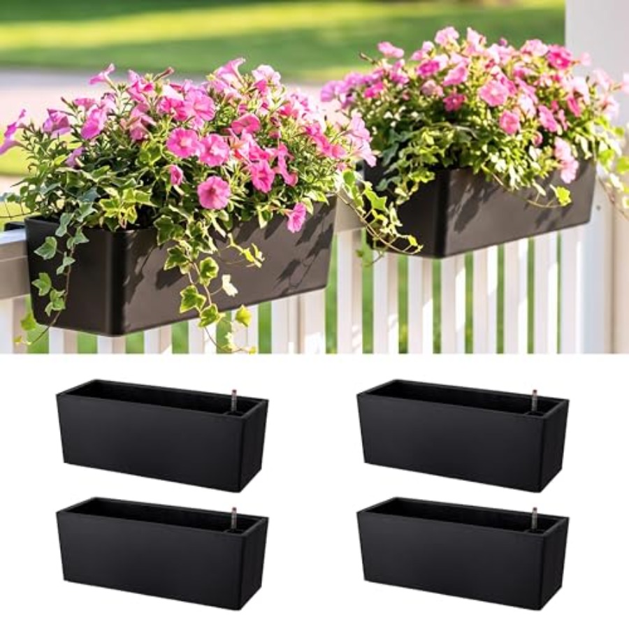 LaLaGreen Deck Railing Planter - Self-Watering Planter 评论和价格