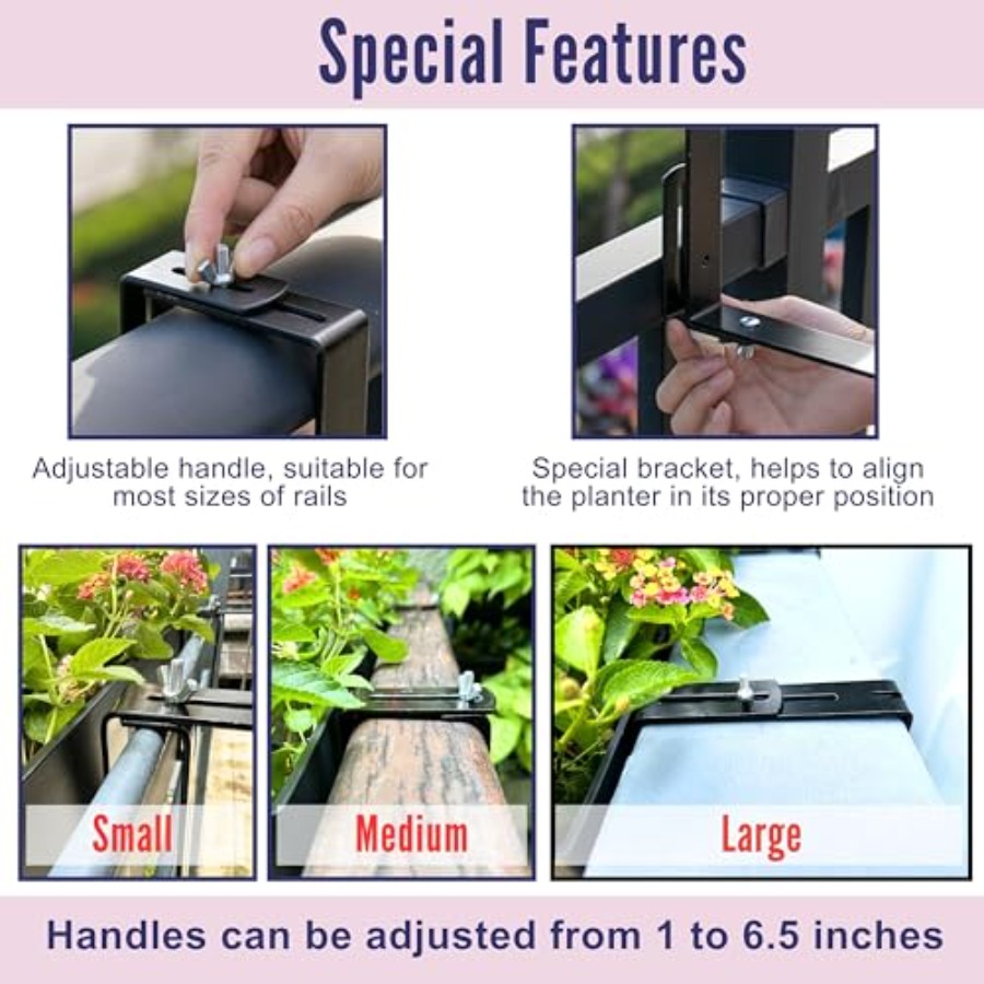 LaLaGreen Deck Railing Planter - Self-Watering Planter 评论和价格