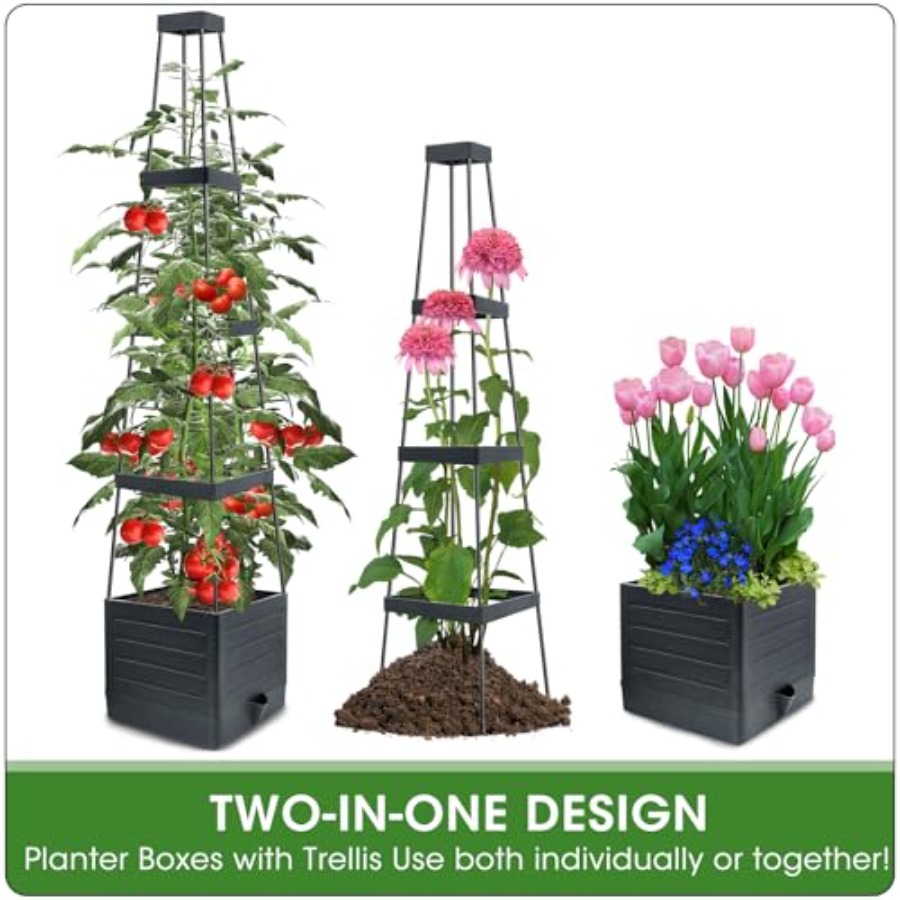 Outdoor tomato planter boxes w - Self-Watering Planter 评论和价格