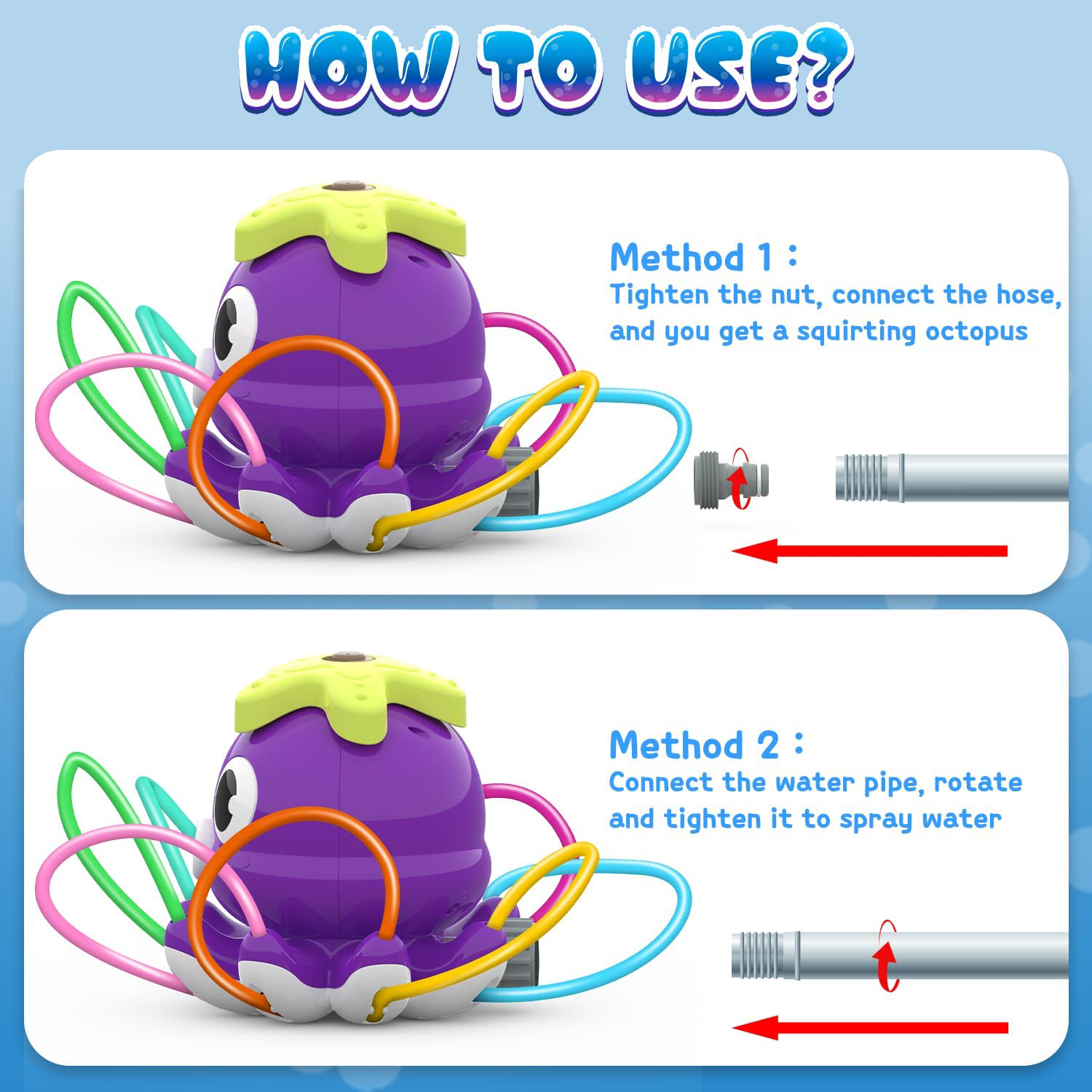 Octopus Sprinkler Water Spray  - Gardening Tools For Toddlers 评论和价格