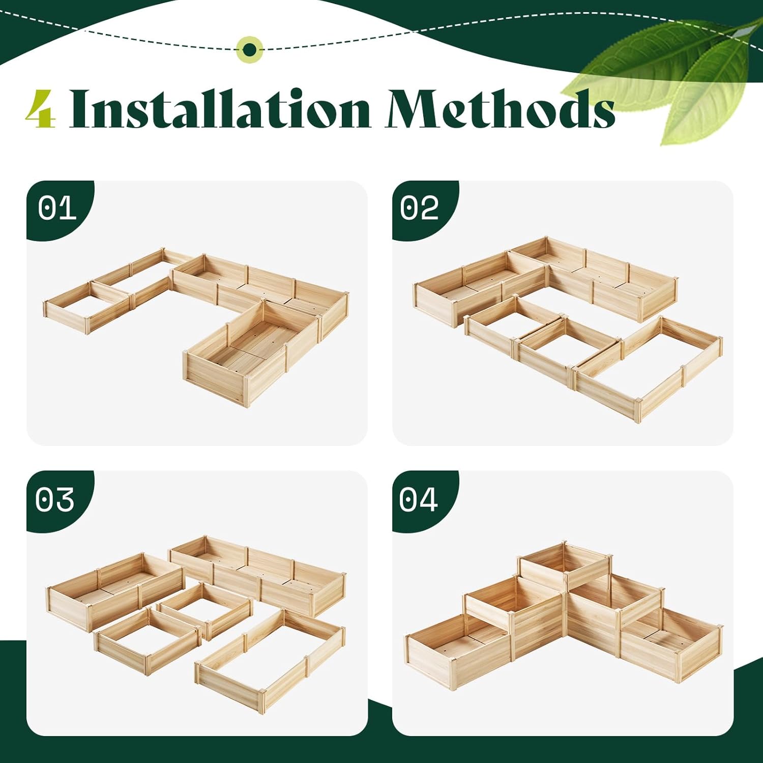 3 Tier Raised Garden Bed for O - Gardening Tools Wooden 评论和价格