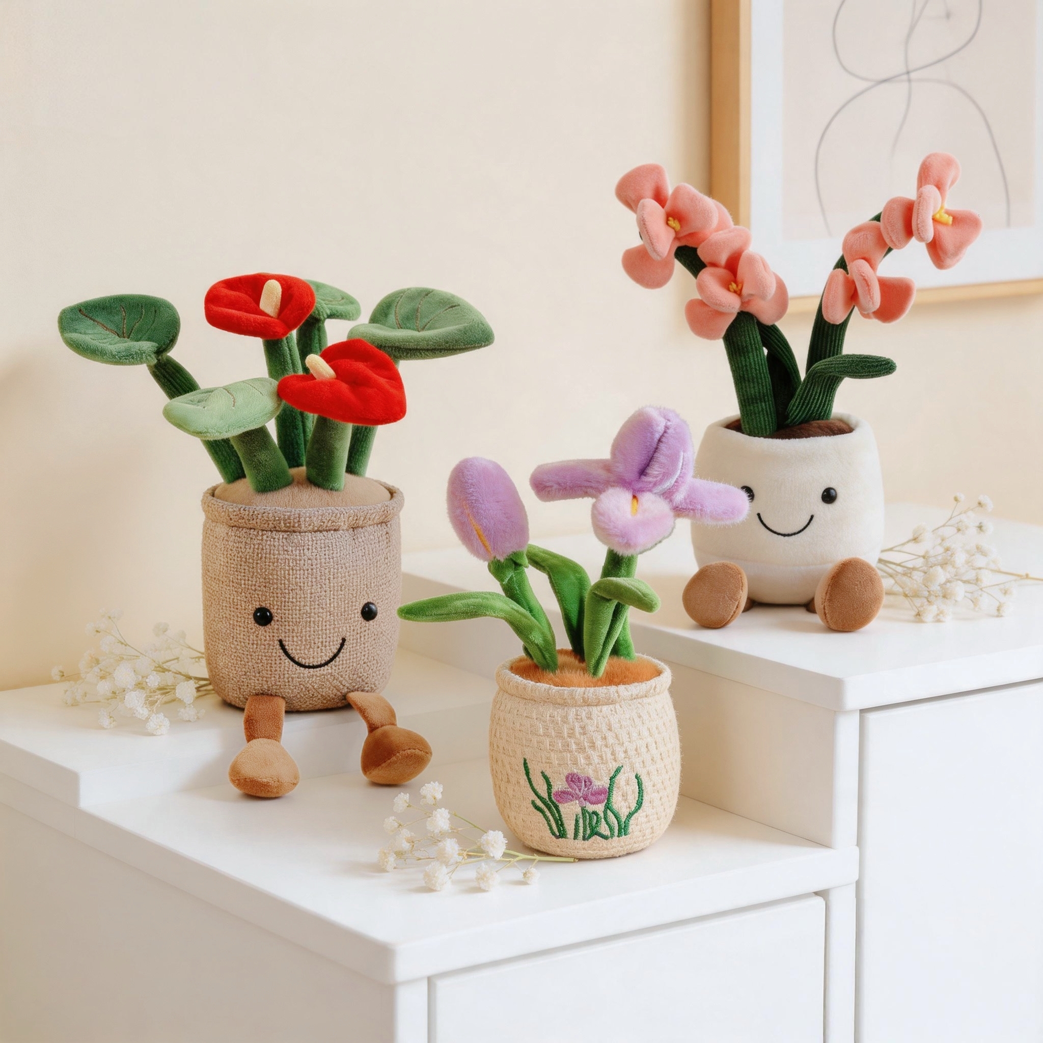 Kawaii Plush Potted Flower Toy - Orchid Potting Mix 评论和价格