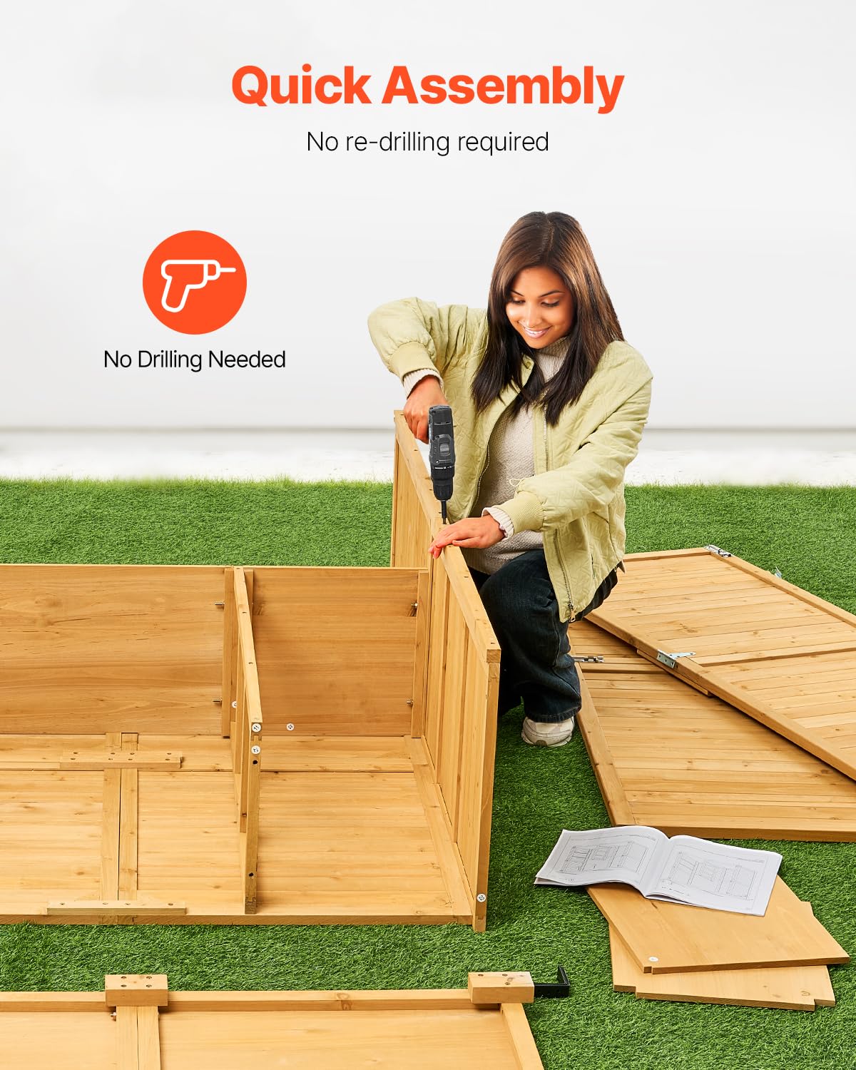 Large Wooden Outdoor Storage S - Gardening Tool 评论和价格
