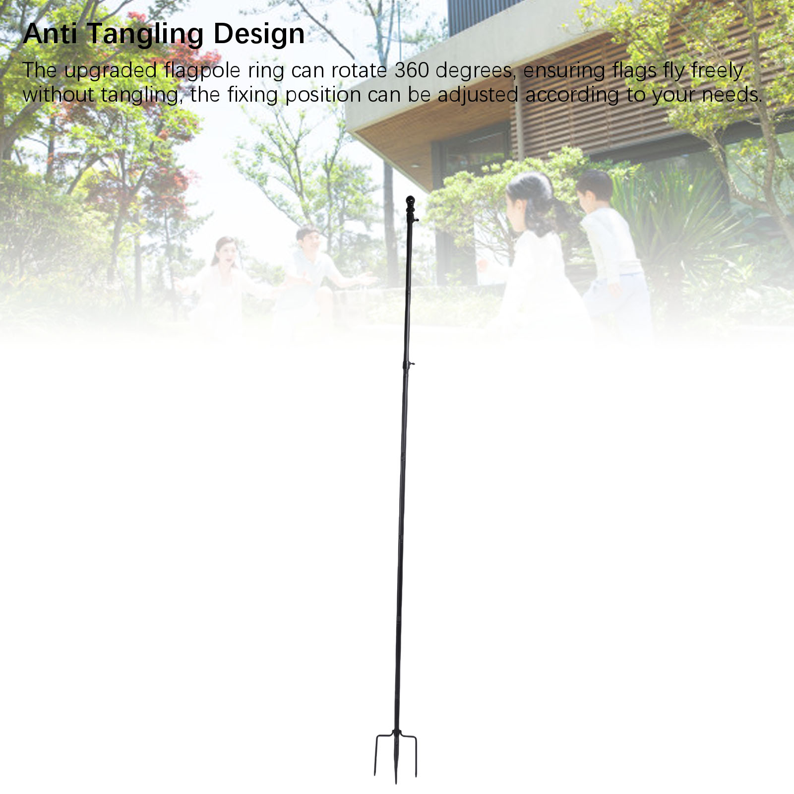 10 FT Ground Garden Flag Pole  - Gardening Yard Tools 评论和价格