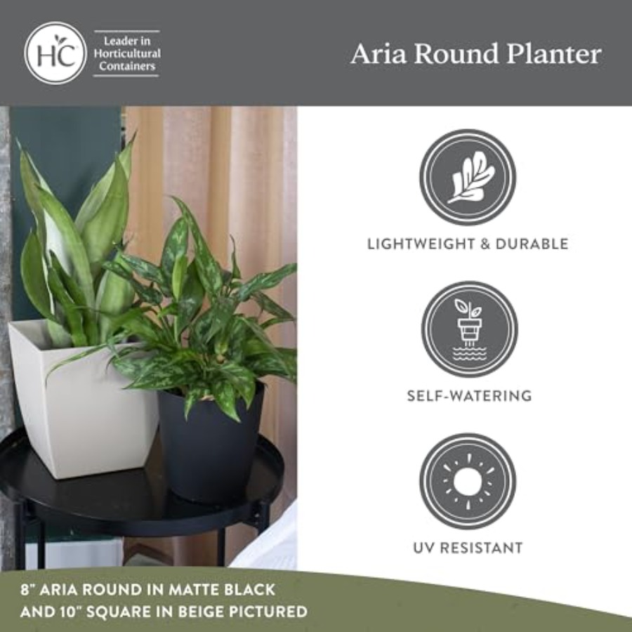 Aria Round Self-Watering Pot - - Self-Watering Planter 评论和价格