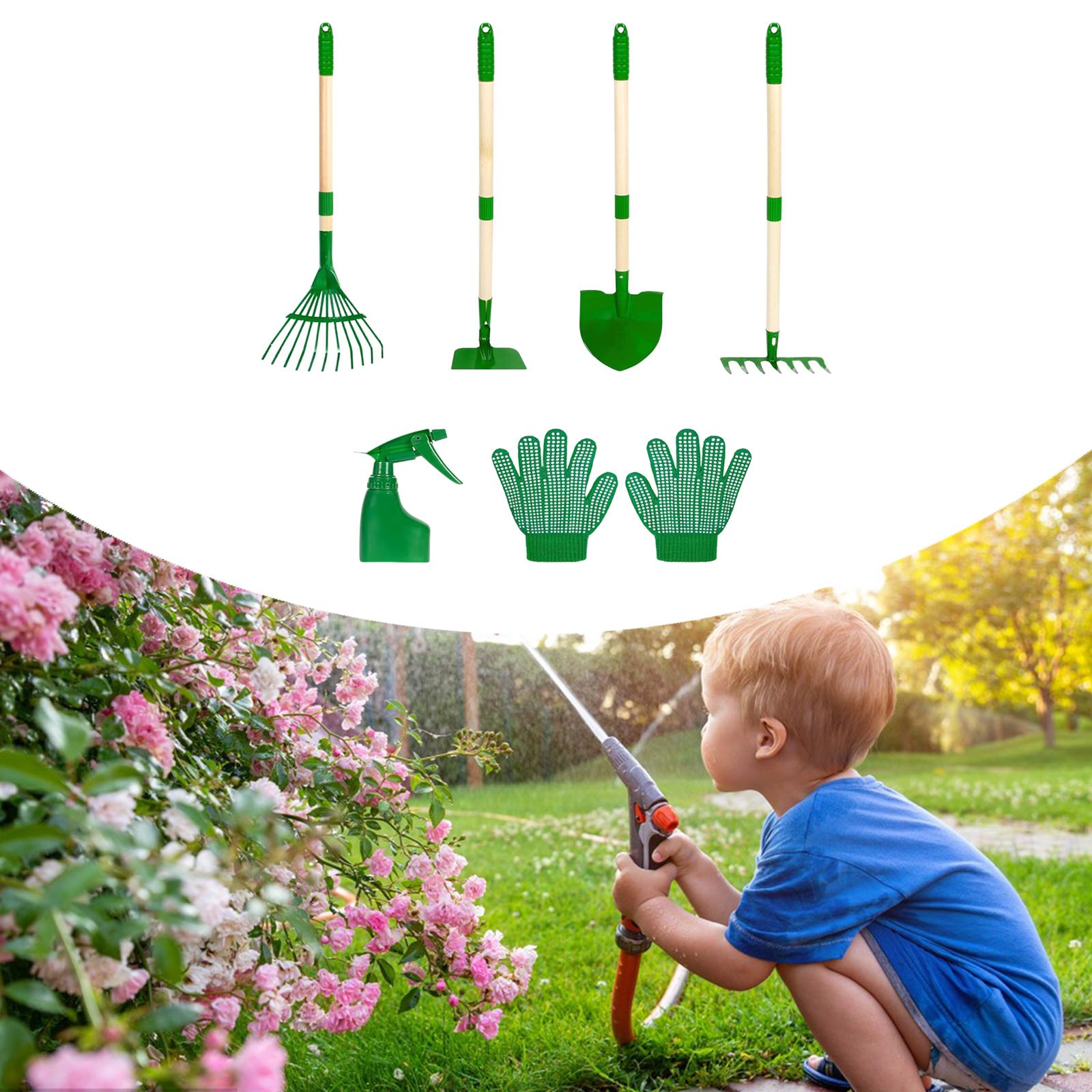 6x Kids Gardening Tools Set Ou - Gardening Tools Pink 评论和价格