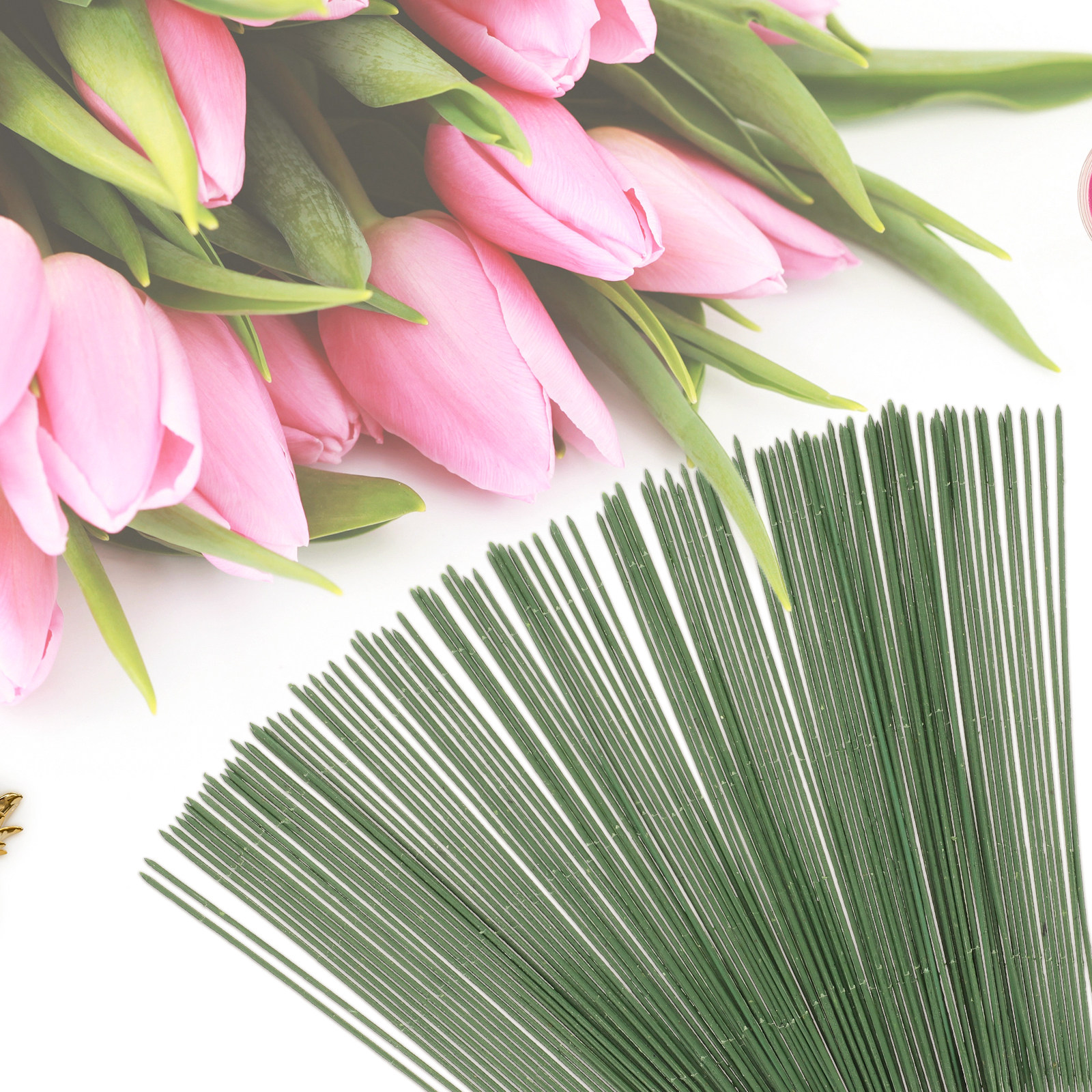 100Pcs Artificial Flower Stems - Gardening Tool Diy 评论和价格
