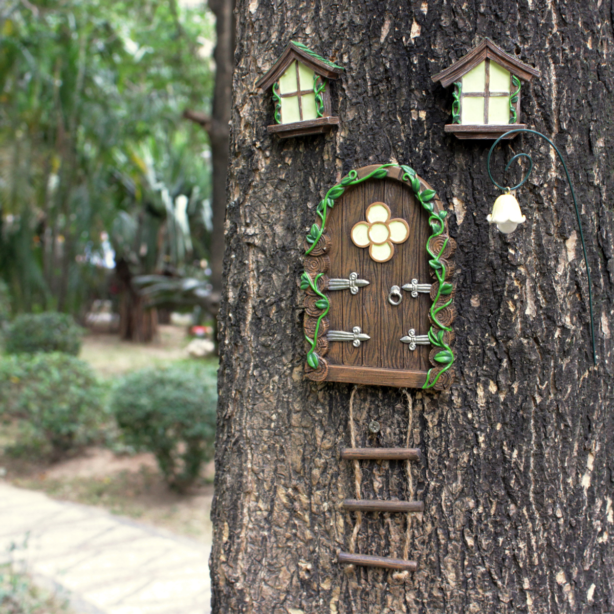 1 Set, Mini Fairy Tale Door De - Gardening Tools Store 评论和价格