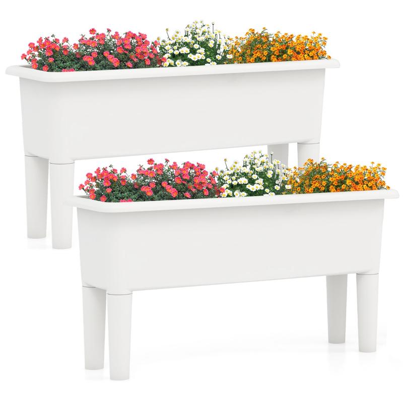2 PCS Raised Garden Beds Self- - Self-Watering Planter 评论和价格