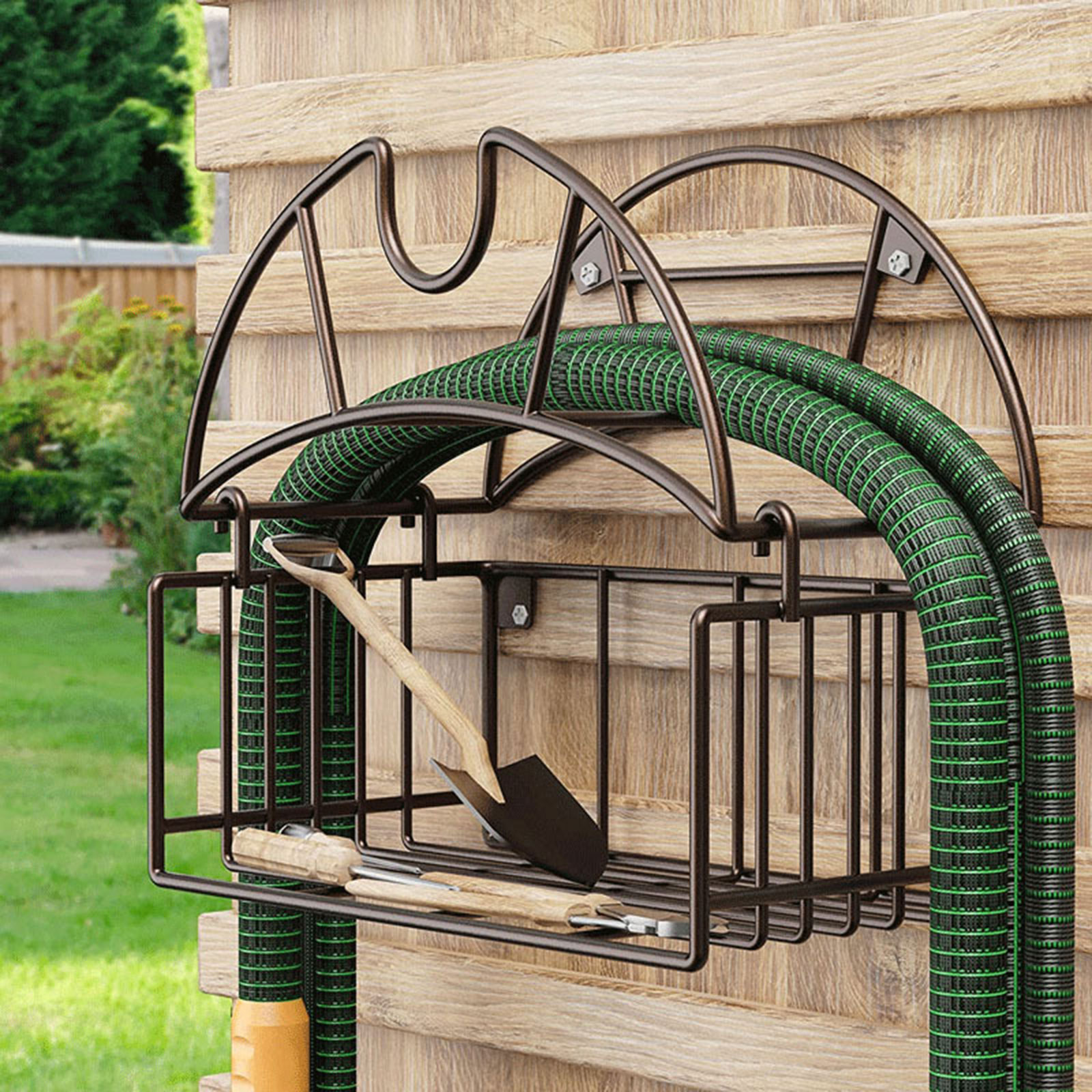 Wall Mount Garden Hose Holder  - Gardening Yard Tools 评论和价格