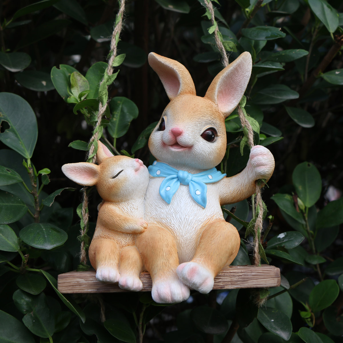 Adorable 1pc Resin Swing Rabbi - Gardening Tools Store 评论和价格