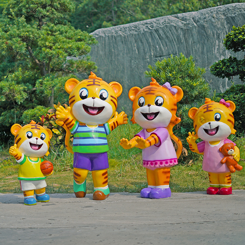 Fiberglass cartoon tiger, scul - Gardening Tools Sketch 评论和价格