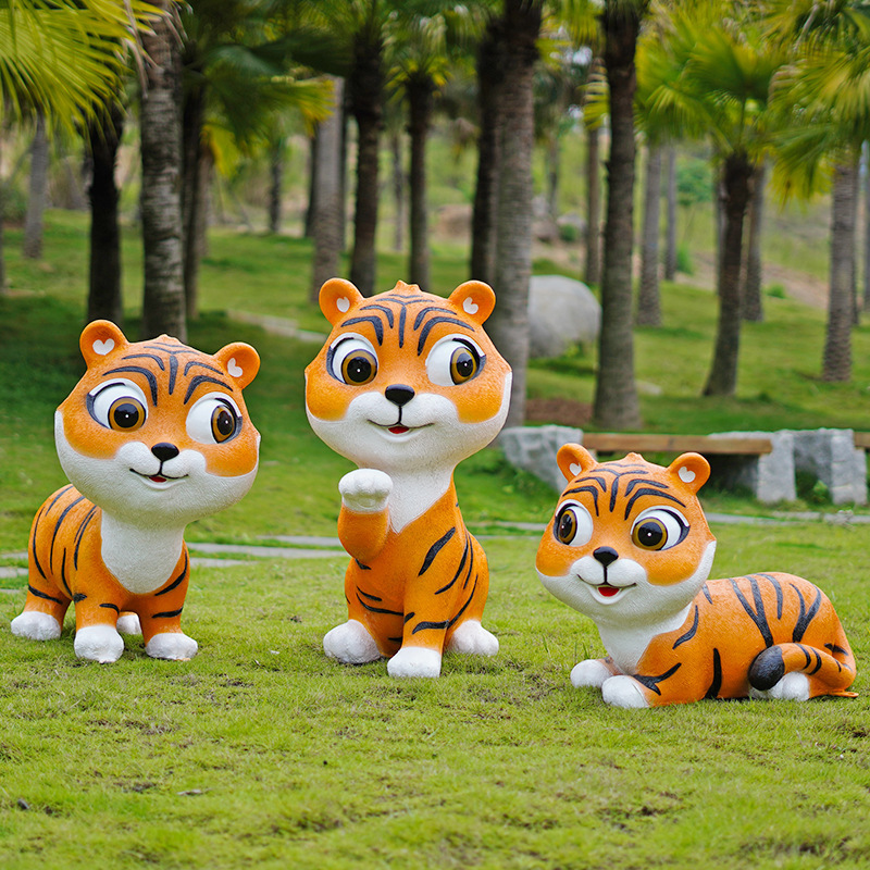 Fiberglass cartoon tiger, scul - Gardening Tools Sketch 评论和价格